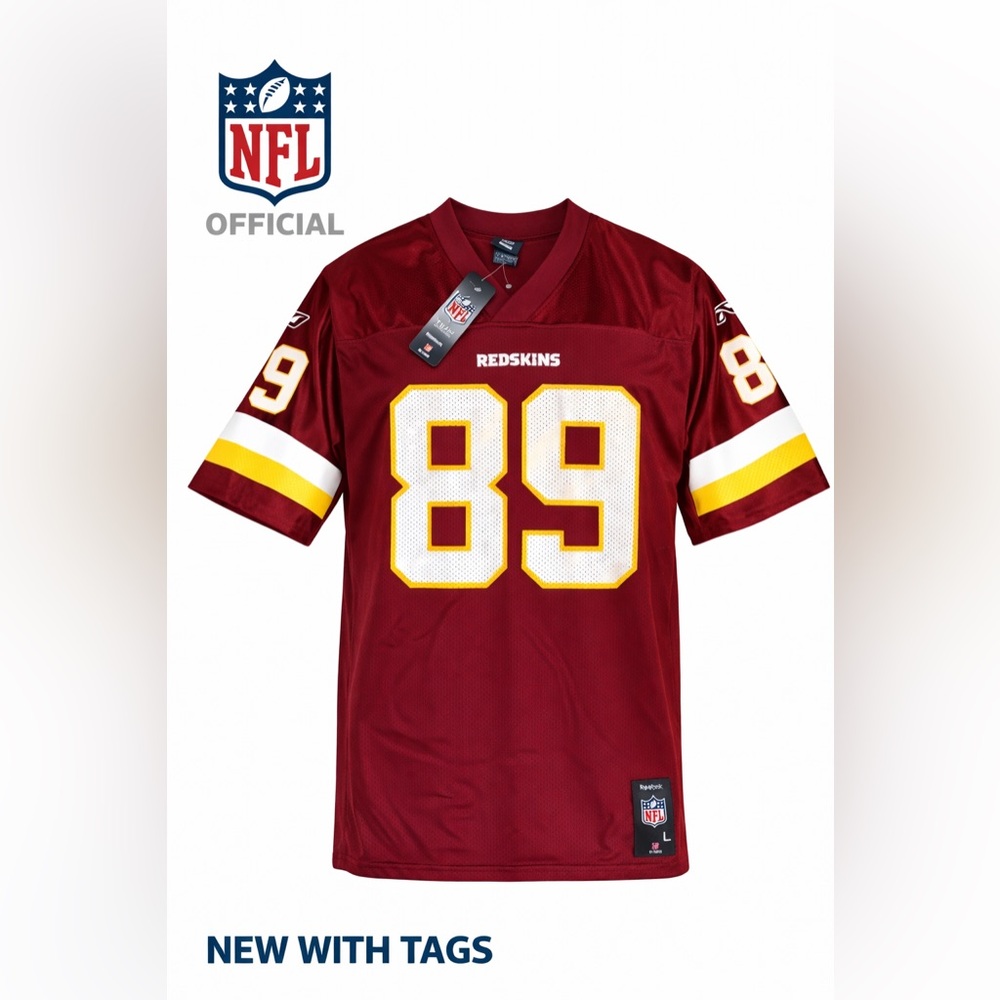 NWT NFL Reebok Washington Redskins Santana Moss #89 Jersey Men’s L Y2K